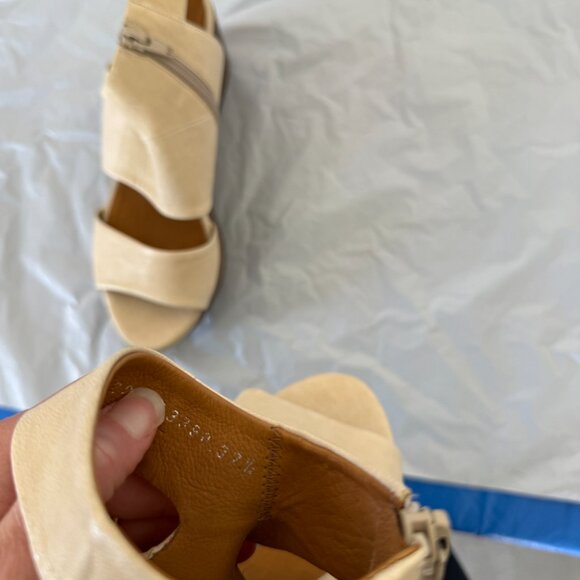 COCLICO Max Tan Platform Sandals with Wedge Heel - Picture 7 of 10